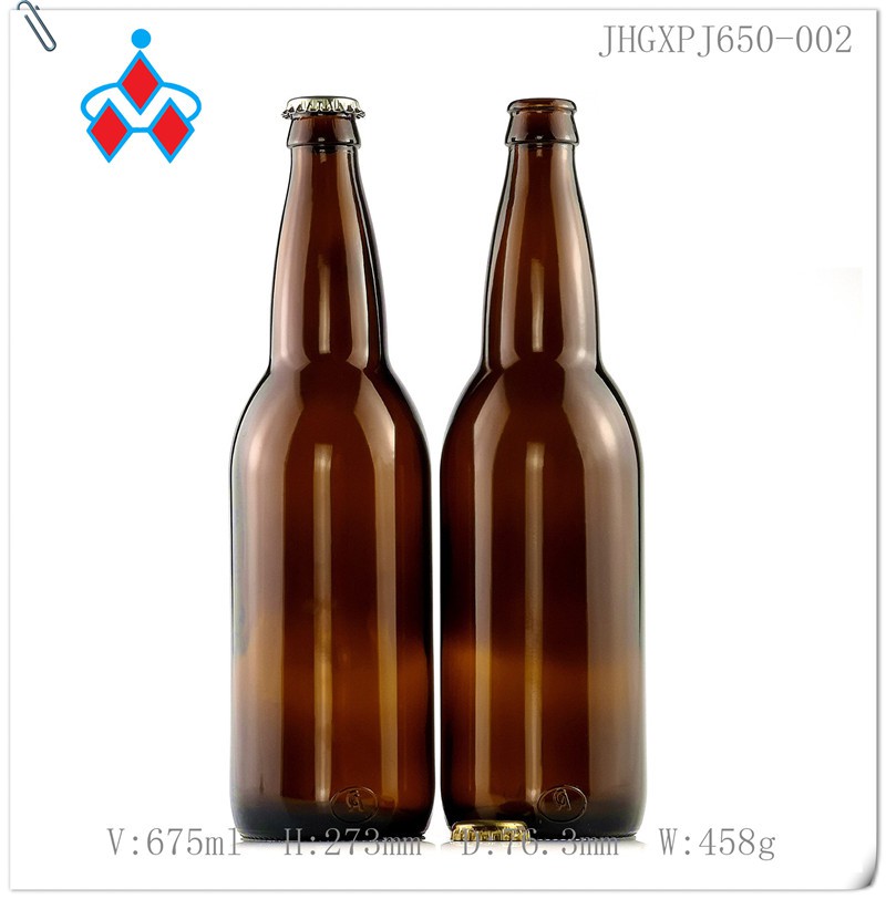 650ml Amber Beer Glass Bottle