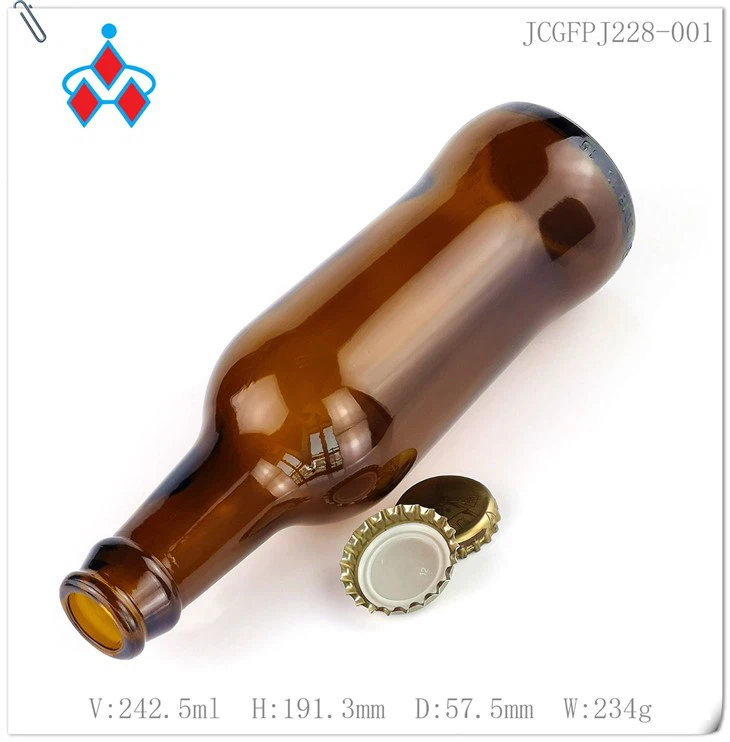 Amber Beer Glass Bottle 228ml suppliers