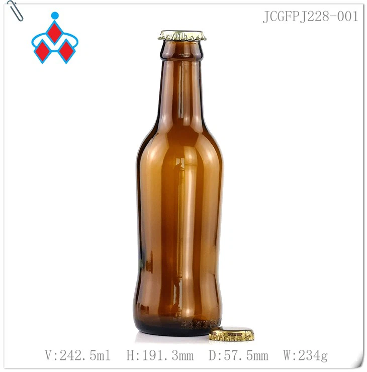Amber Beer Glass Bottle 228ml